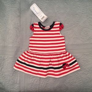 Florence Eiseman Stripe Knit Ladybug Dress